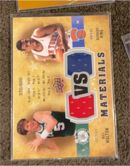 2009-10 Upper Deck VS Materials #VS-HW Spencer Haywood / Bill Walton — front