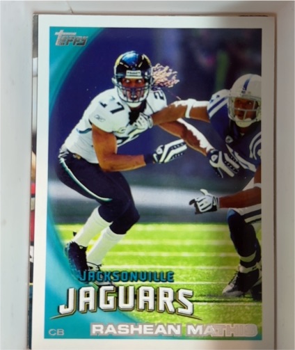 2010 Topps #313 Rashean Mathis — front