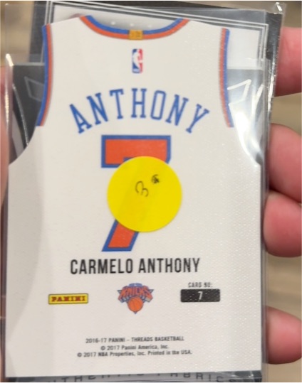 2016-17 Panini Threads #7 Carmelo Anthony — front