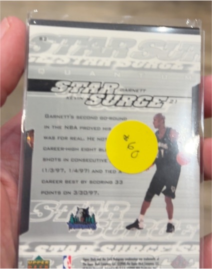 1997-98 Upper Deck Star Surge #21 Kevin Garnett — front