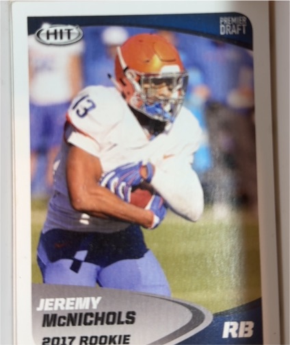 2017 Sage Hit Premier Draft #92 Jeremy McNichols — front