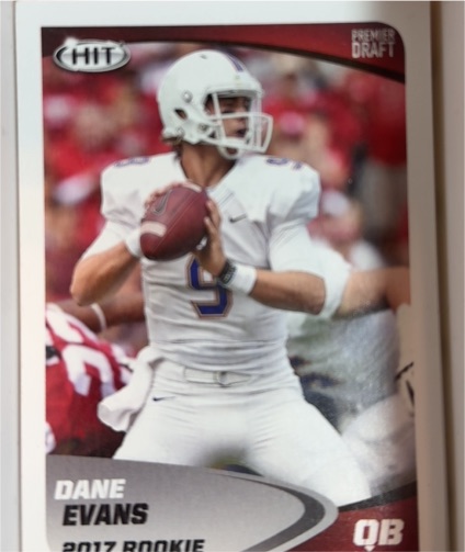 2017 SAGE HIT Premier Draft #8 Dane Evans — front