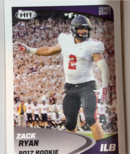 2017 Sage Hit Premier Draft #22 Zack Ryan — front