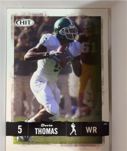 2008 SAGE Hit #5 Devin Thomas — front