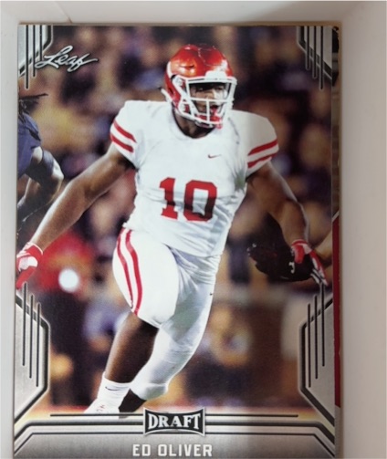 2019 Leaf Draft #28 Ed Oliver — front