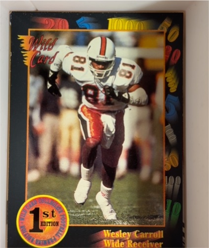1991 Wild Card Draft #60 Wesley Carroll — front