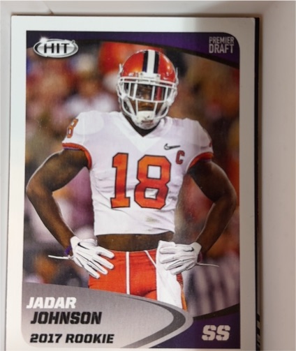 2017 Sage Hit Premier Draft Jadar Johnson Rookie — front