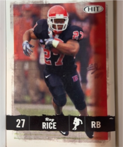 2008 SAGE HIT #73 Ray Rice Rutgers Scarlet Knights — front