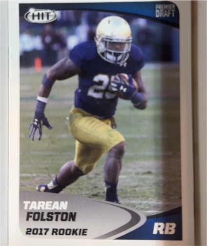 2017 SAGE HIT #16 Tarean Folston — front
