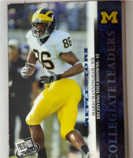 2008 Press Pass #75 Mario Manningham — front