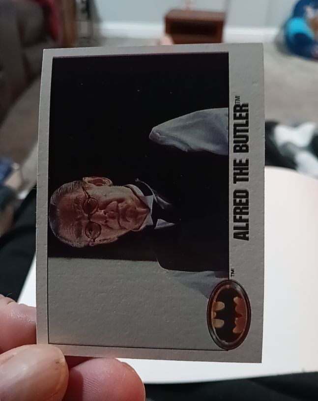 1989 Topps Batman The Movie #9 Alfred the Butler — front
