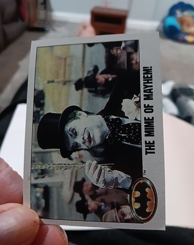1989 Topps Batman #55 The Mime of Mayhem! — front