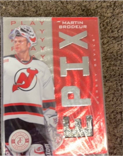 2013-14 Totally Certified Epix Memorabilia Red Play #ESY Martin Brodeur — front