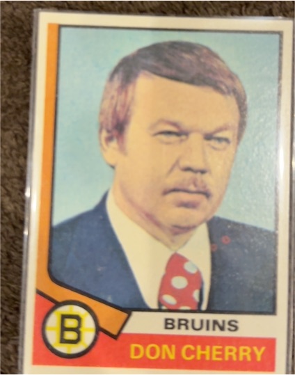 1974-75 Topps #161 Don Cherry Bruins — front