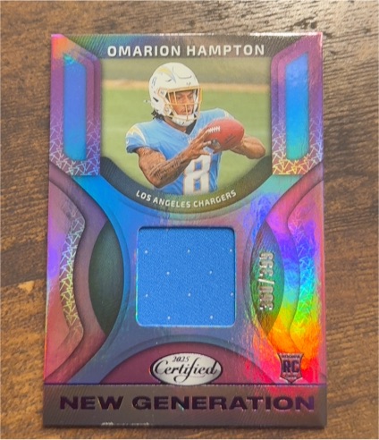 2025 Panini Certified New Generation #NGJ-OHA Omarion Hampton — front