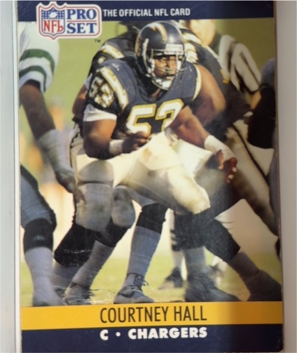 1990 Pro Set #628 Courtney Hall — front
