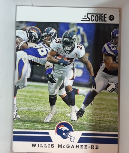 2012 Score #187 Willis McGahee — front