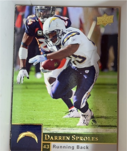 2009 Upper Deck #163 Darren Sproles — front
