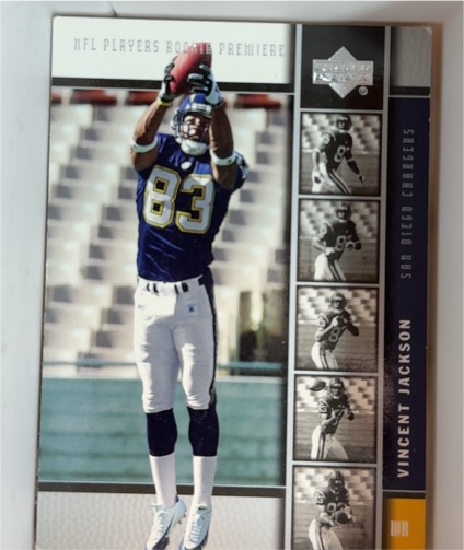 2005 Upper Deck Rookie Premiere #10 Vincent Jackson — front