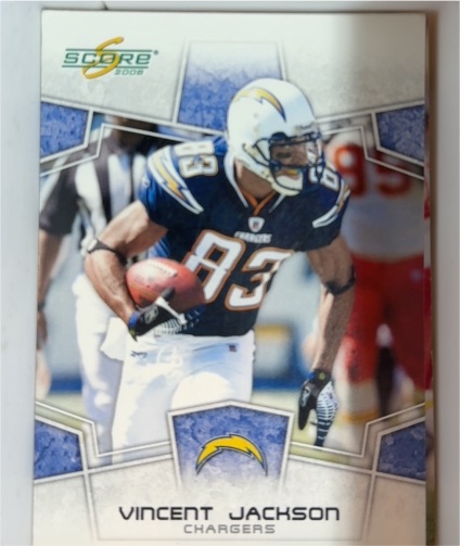 2008 Score #262 Vincent Jackson — front