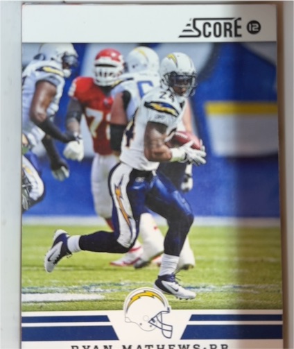 2012 Score #231 Ryan Mathews San Diego Chargers — front
