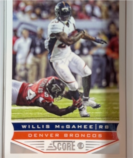 2013 Score #64 Willis McGahee Denver Broncos — front