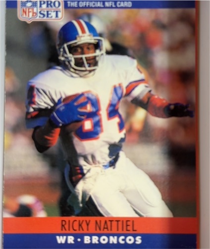1990 Pro Set #93 Ricky Nattiel Denver Broncos — front