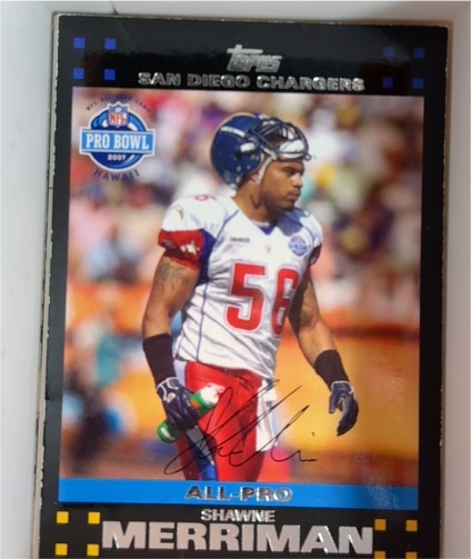2007 Topps #412 Shawne Merriman San Diego Chargers — front