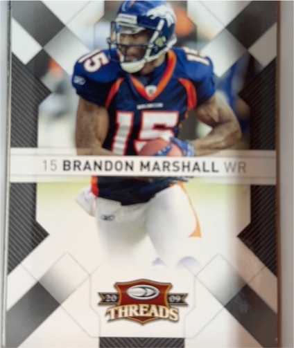 2009 Donruss Threads #15 Brandon Marshall — front