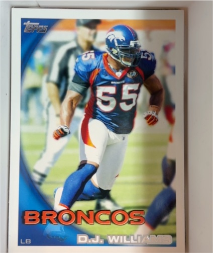 2010 Topps #345 D.J. Williams — front