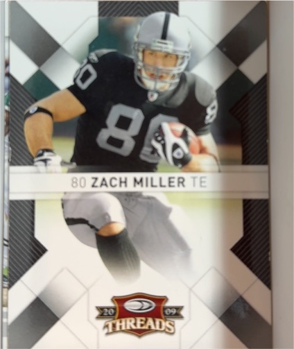 2009 Donruss Threads #73 Zach Miller — front