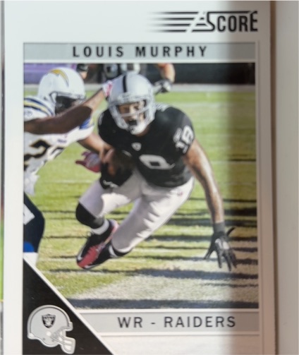 2011 Score #211 Louis Murphy Oakland Raiders — front