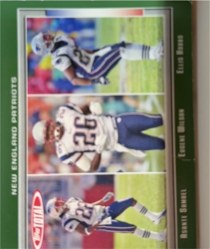 2006 Topps Total #93 Eugene Wilson / Asante Samuel / Ellis Hobbs Patriots — front