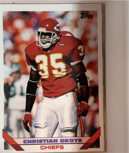 1993 Topps #73 Christian Okoye Kansas City Chiefs — front
