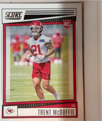 2022 Panini Score #328 Trent McDuffie — front