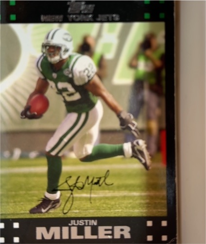 2007 Topps #223 Justin Miller New York Jets — front