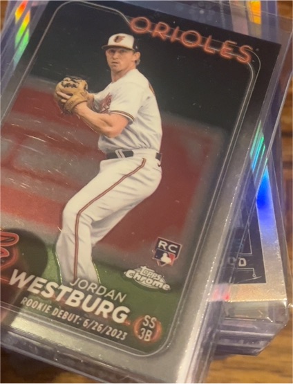 2024 Topps Chrome Update #USC117 Jordan Westburg Rookie Debut Baltimore Orioles — front