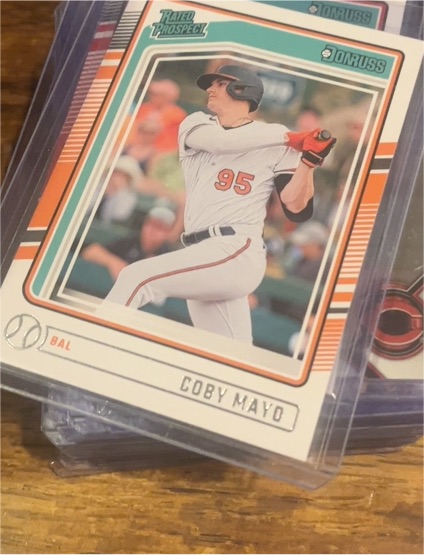 2024 Donruss #144 Coby Mayo Rated Prospect — front