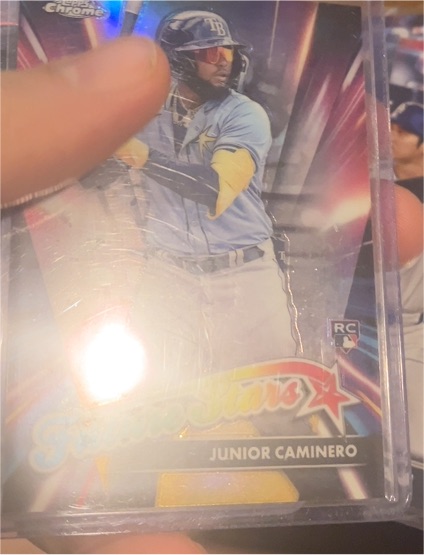 2024 Topps Chrome Update #FSU-18 Junior Caminero Future Stars Tampa Bay Rays — front