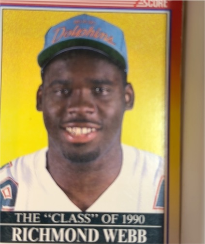 1990 Score #611 Richmond Webb — front