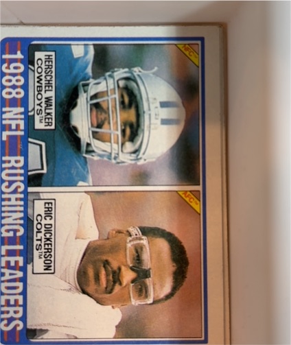 1989 Topps #219 1988 NFL Rushing Leaders Herschel Walker / Eric Dickerson — front