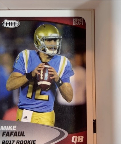 2017 Sage Hit Premier Draft Mike Fafaul #QB Rookie — front