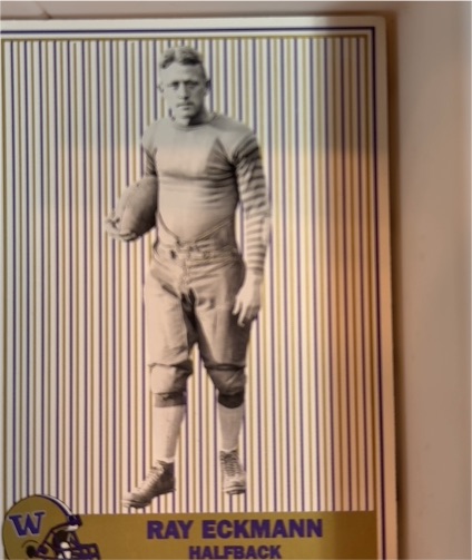 1992 Pacific Washington Huskies Football Greats #102 Ray Eckmann — front
