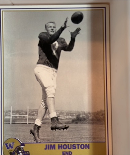 1992 Pacific Washington Huskies Football Greats #93 Jim Houston — front