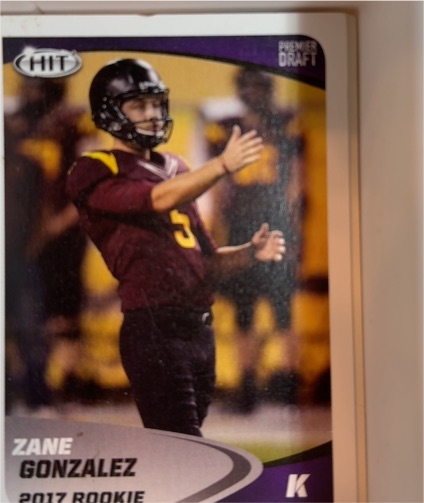 2017 Sage Hit Rookie Zane Gonzalez — front