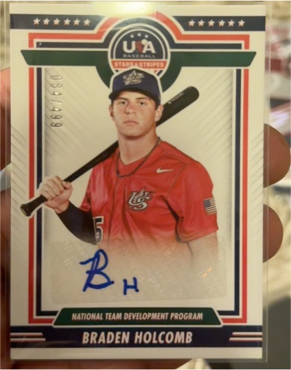 2022 Panini USA Baseball Stars & Stripes #D084 Braden Holcomb — front