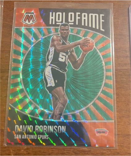 2020-21 Panini Mosaic #14 David Robinson HoloFame Green Prizm — front