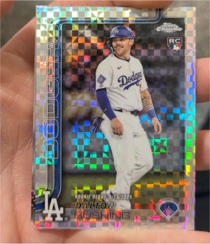 2025 Topps Chrome Update #USC151 Dalton Rushing Rookie Debut X-Fractor — front