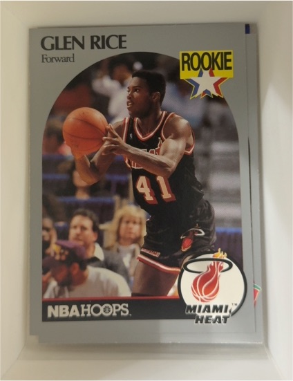 1990 NBA Hoops #168 Glen Rice Rookie Card — front
