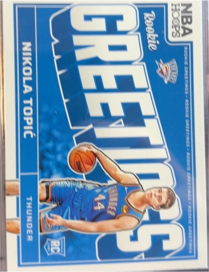 2024-25 Panini NBA Hoops #20 Nikola Topic Rookie Greetings — front